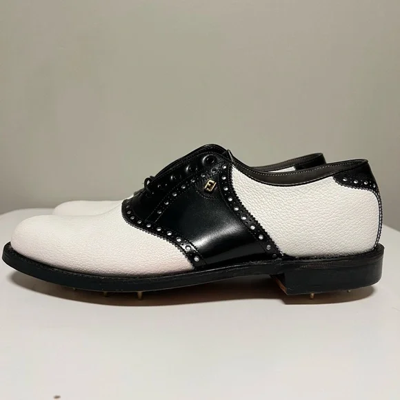 FootJoy Vintage Black and White Men\'s Oxfords Vintage FootJoy Black & White Leather Men main image 4
